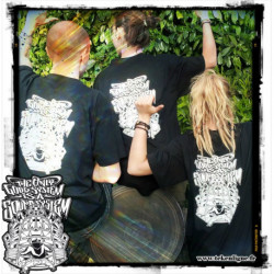 Black The Only Good System Is A Soundsystem T-shirt with one-colour screen print.