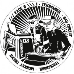 Macaron du vinyle Psychoquake 03 réunissant Teknambul et Gotek