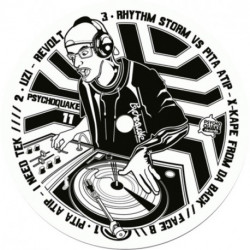 Graphisme du vinyle Psychoquake 11, vinyle freetekno