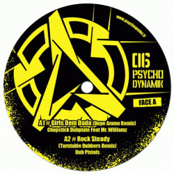 Center label of PsychoDynamik 06, ragga-jungle vinyl