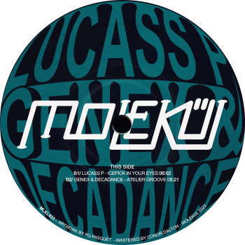 Center label of Molekül 33, techno vinyl.