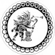 Center label of Ajaw 03, FREETEKNO vinyl.