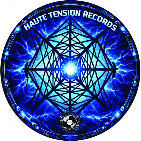 Haute Tension 10, vinyles des Bebert Brothers et Akouphen, Nilborg, Maddike. Macaron du vinyle freetekno.