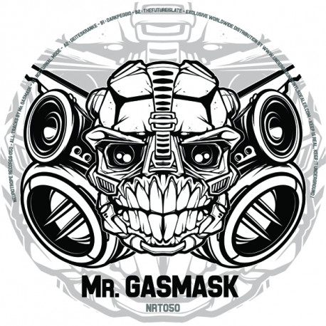 Graphisme du vinyle Neurotrope 050 avec Mr Gasmask