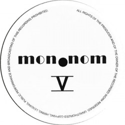 Visuel du vinyle Mononom V, référence Mononom 005, composé par Robbert Mononom.