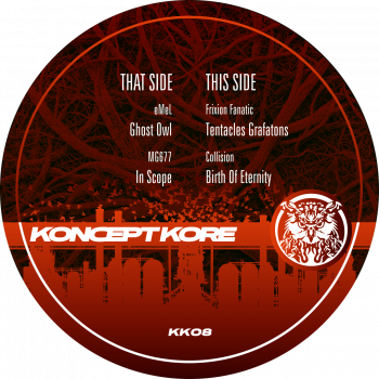 Koncept Kore 08, FREETEKNO DUTCHTEK vinyl featuring eMeL, MG677, Frixion Fanatic and Collision.