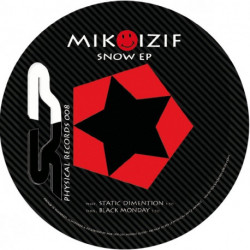 Label of the Physical Records 008 vinyl, Snow EP, Mik Izif.